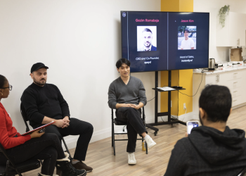 Speakers Gezim Ramabaja, CEO and Co-Founder of zpayd, and Jason Kim, Head of Sales at Instantly.ai,
